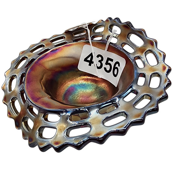 Vintage Fenton Red Open Edge Two Row JIP Hat Jack In Pulpit - Picture 1 of 7